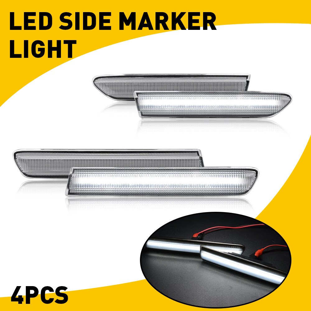 White LED Bumper Side Marker Lights for 04-08 Acura TL