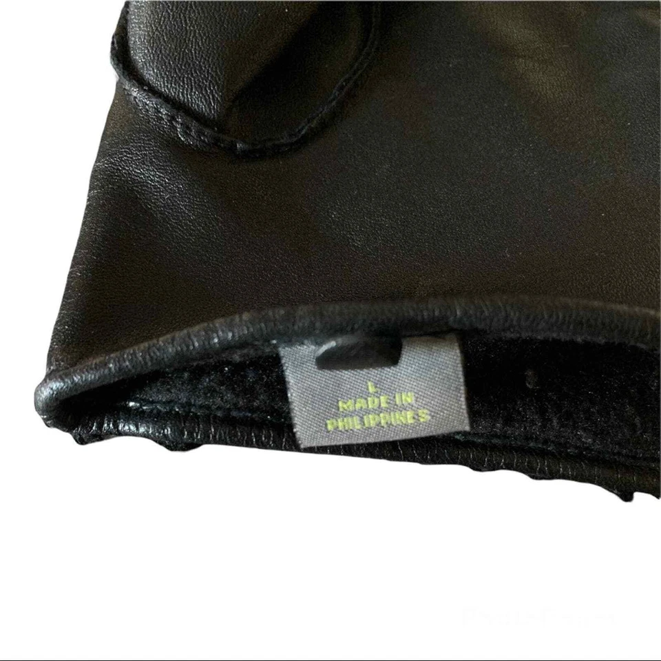 Kenneth Cole Reaction Men’s Black Leather Gloves-L - Image 4 of 4