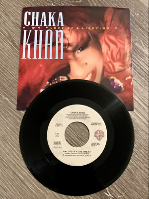 VTG Chaka Khan Record  Love of a Lifetime 45 RPM Album 1986 with Picture Sleeve 