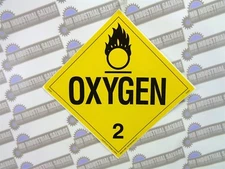 NEW LabelMaster OXYGEN 2 PN: Z-EZ16 WARNING Signs / Sticker 10-3/4" x 10-3/4"