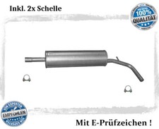 Mittelschalldämpfer für Skoda Citigo 1.0 44/55KW Auspuff Mitteltopf Schelle