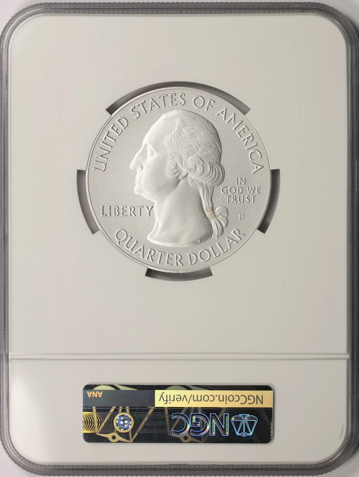 2014-P Shenandoah ATB 5 oz Silver Quarter 25c NGC SP70 - Image 2 of 4