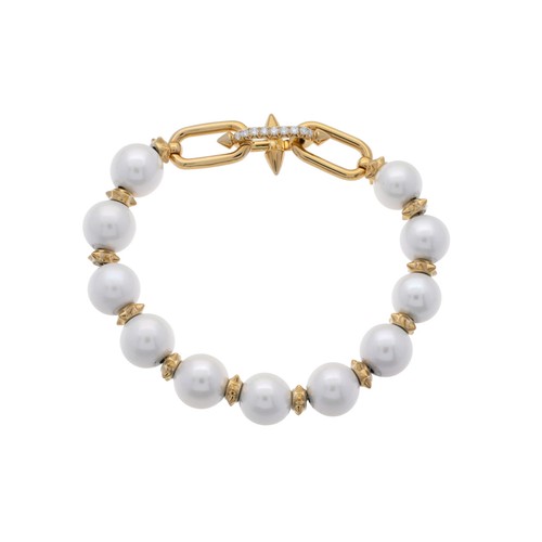 TIFFANY & Co. Women Bracelet K18 Yellow Gold YG diamond Titan by Pharrell Wi...