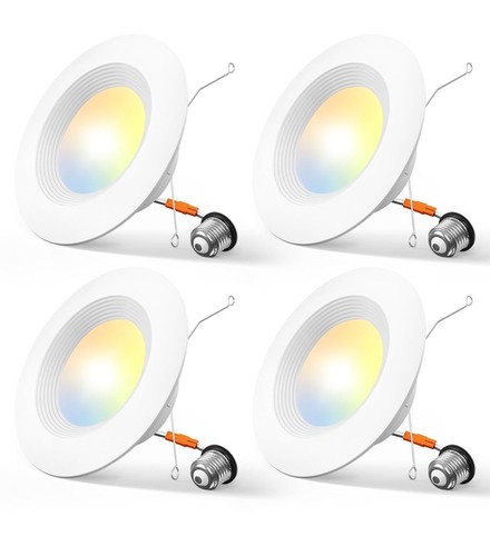 4 Pack 5/6 inch 5CCT LED Recessed Lighting, Dimmable, 12.5W=100W, 950LM, 2700... - Picture 5 of 8