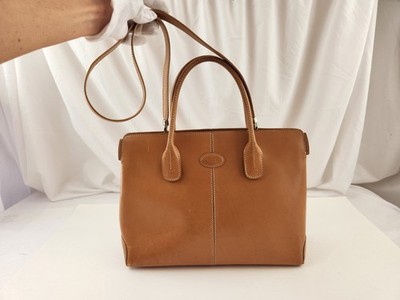 Authentic Tod's Beige Shoulderbag Tote Hand Bag Leather Di Bag Shoulder Tods Zip