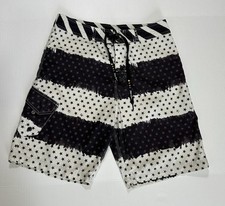 Maui And Sons Board Surf Shorts Men  s 32 Black White Stars