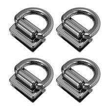 4 Pcs Bag Side Clips Buckle Metal Purse Suspension Clasps Deep Gray