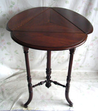 Frankreich 2.Empire Tisch Verwandlungstisch Beistelltisch Klapptisch Holz 1870