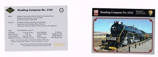 Steamtown NHS Reading Company No. 2124 (card No. 9) Trading Card
