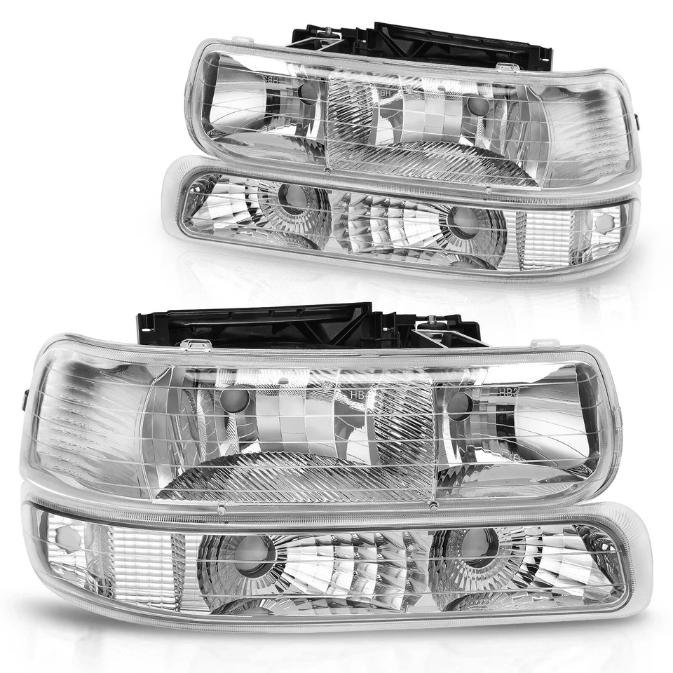 Clear Headlights For 1999-2002 Chevy Silverado 2000-2006 Tahoe Suburban 1500 Foto 4 de 4