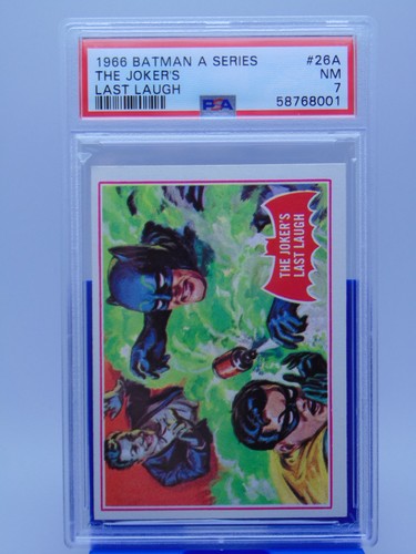 1966 Topps Batman Red Bat #26A The Joker's Last Laugh — PSA 7