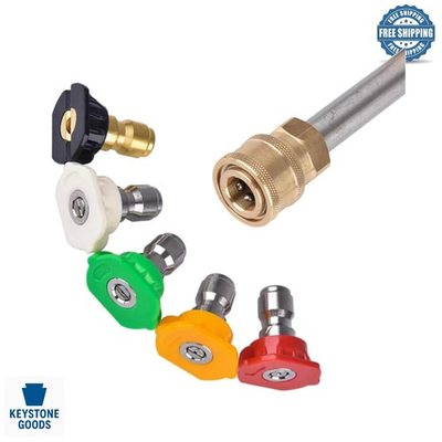 #ad #ad 5 Pack High Pressure Washer Nozzle Tips Set 4500 PSI Multi Angle Stainless... $13.67