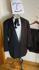 Brooks Brothers Brooksease Black Formal Wool Tuxedo Suit 50R Pants 48x28