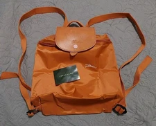 Authentic Longchamp Backpack Orange Brown Unused