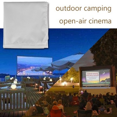 . 1pc White Color Projector Curtain Projection Screen 16:9 GSA