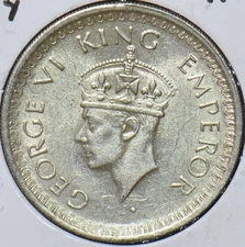 British India 1944 1/2 Rupee 295411 combine shipping