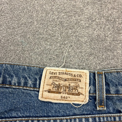 Levis Denim Shorts Adult W40 Blue Jorts Y2K Relaxed Dad Brown Tab USA Wash Men* - Picture 10 of 11