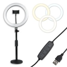 10 Inch LED Ring Light with Adjustable Stand for Photography and Streaming