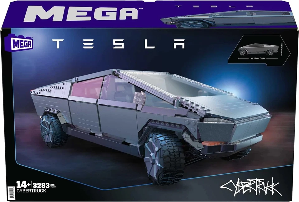 MEGA Construx Bloks: Tesla Cybertruck - 3283 Pieces [GWW84] [Elon Musk] - Image 2 of 4