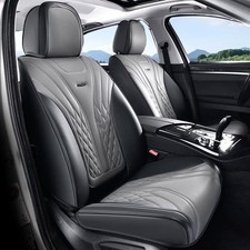 Car Seat Covers Full Set, 5 Seats Front Seat Cover and FrontPair BlackGray