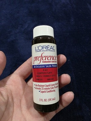 L'oreal Preference Permanent Hair Color 8.43 Copper Fury Bases Orange Gold