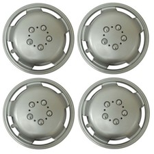Set of 4 16 Inch Silver Extra Deep Dish Van Wheel Trims Hub Caps For Fiat Ducato