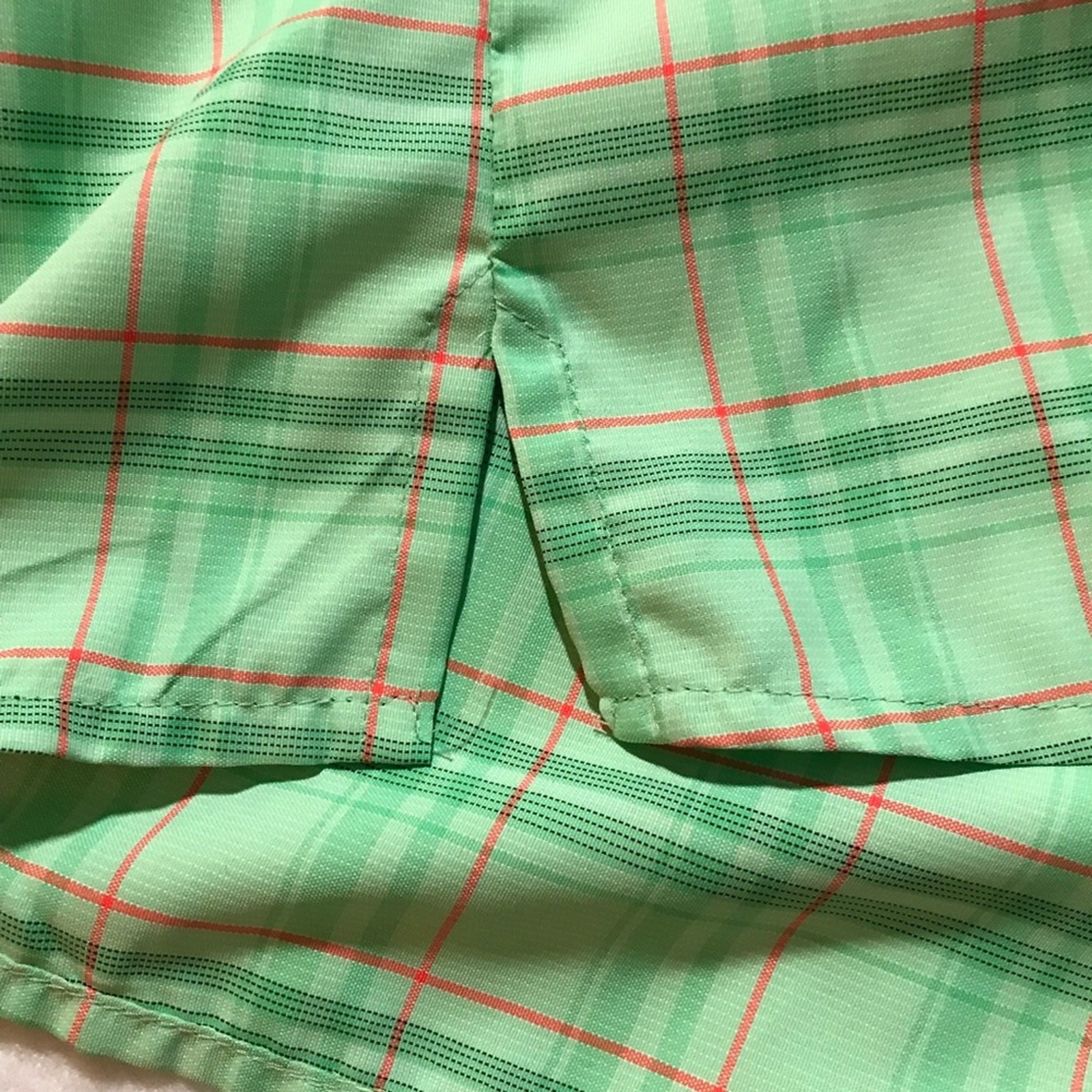 Cmp dry function short sleeve button up  green pl… - image 11