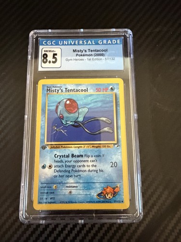 Misty's Tentacool (1st Edition) graded CGC 8.5 for sale on eBay