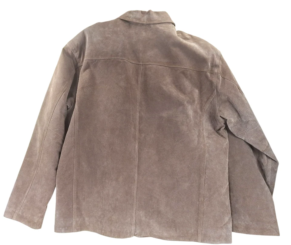 Chaqueta de bombardero Knightsbridge 100 % cuero gamuza abrigo de granero para hombre GRANDE forrada con edredón Foto 3 de 4