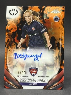  Sofie Bredgaard Auto /75 Topps Chrome UEFA Women´s Champions League Rookie 