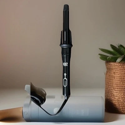 Lockenstab KU2 Cosmetics KU-100 Schwarz Haarschonend Keramikbeschichtung