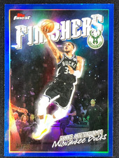 Giannis Antetokounmpo 2025-26 Topps Finest 31/99 Blue Finishers Bucks
