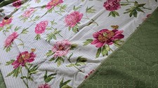 Rectangle Tablecloth Peony Bird Lizards English Cottage Garden Sage Green 69x138