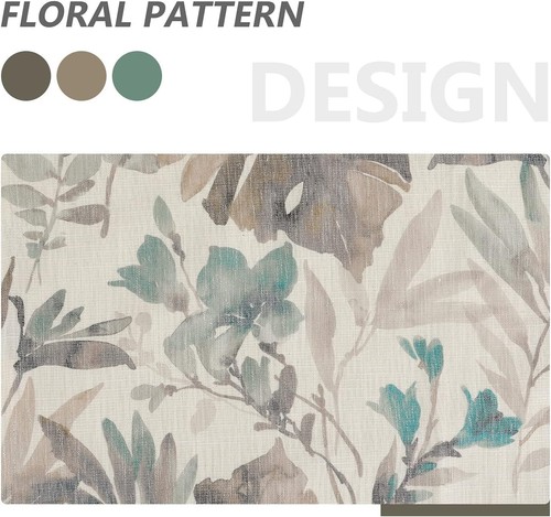 Grommet-Top Floral Window Panels - Light Filtering Kitchen Drapes 54” (Set of 2) - Picture 5 of 9