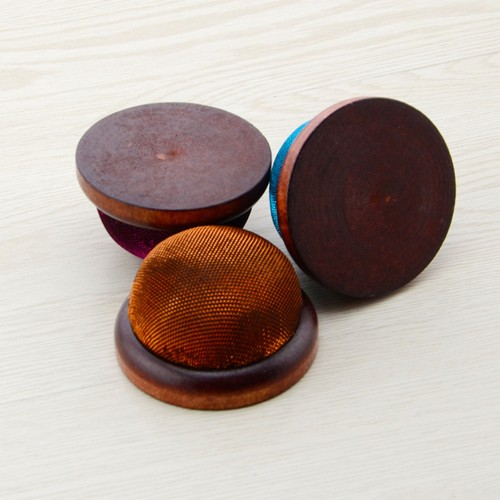 3PCS Wooden Base Pin Cushion Fashion Glitter Needle Cushion DIY Handcraft - Imagen 10 de 11
