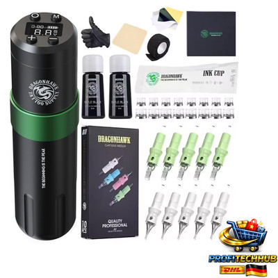 drahtlose tattoo maschine dragonhawk 1500mah 3 5mm stroke 20 pcs