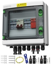 2 String Solar PV Combiner Box IP65 2 in 1 Out DC500V 63A Circuit Breaker wit...