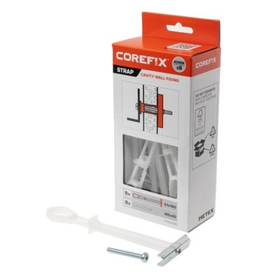 Corefix Strap Toggle Wall Anchor 8 Pack M5x40mm, Heavy Duty Metal Universal T...