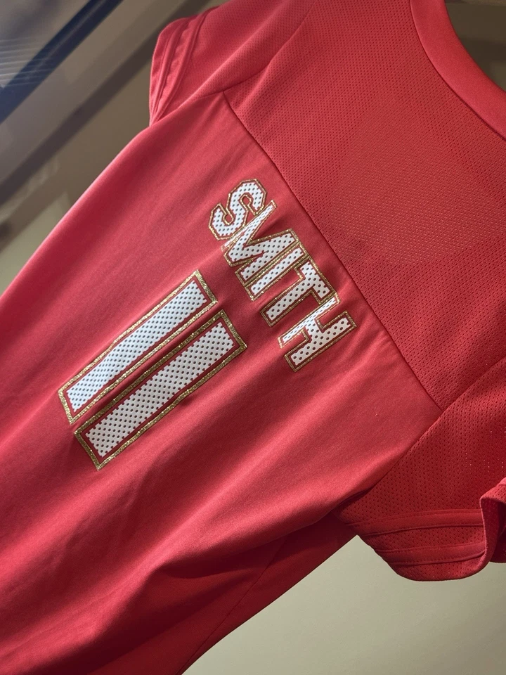 Camiseta roja para mujer Kansas City Chiefs Alex Smith #11 NFL talla grande 2013 Foto 4 de 4