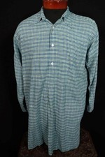 Camicia Vintage Anni 60 Euro Lunga In Cotone A Quadri Media In Buone Condizioni