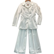 Trio Of Dallas Vintage White Silver Polka Dot...