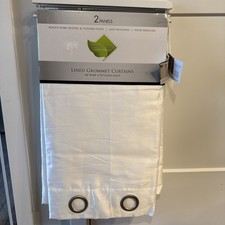 Grommet Top Window Curtain Panels Lined Energy Saving Blackout Drapes 2PC 38x95  