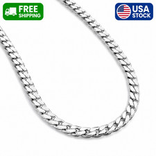 925 Sterling Solid Silver Chain Necklace Jewelry for Women Men Fashion Gift