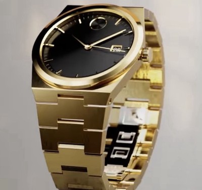 Movado Bold Quest Series Men's Gold Tone Stainless Steel Quartz Watch 3601223