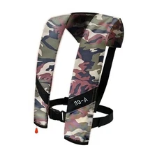 Automatic Inflatable Life Jacket|Life Vest for Adults|PFD Green Camouflage-725