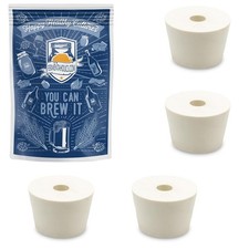 Fermentation TPE Rubber Stoppers – Drilled Bungs for Airlocks (#8 Drilled