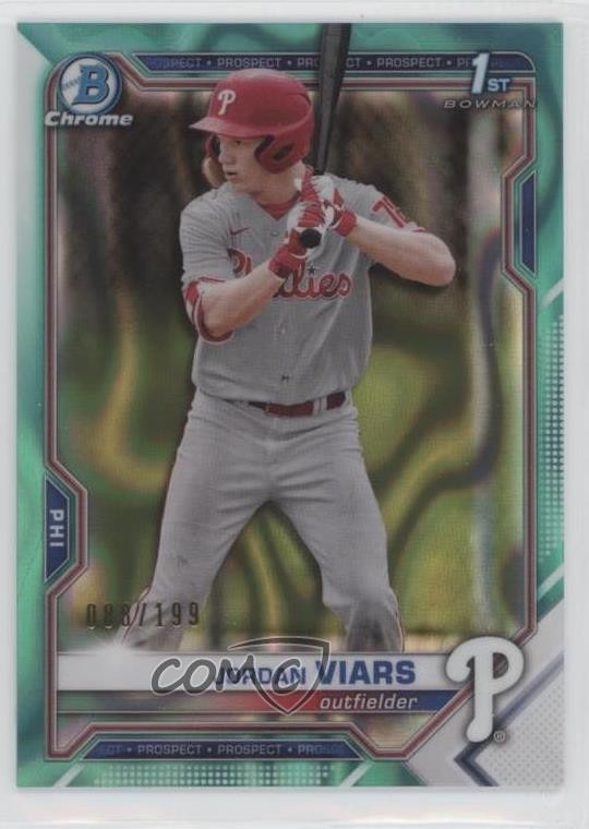 2021 Bowman Draft Chrome Aqua Lava Refractor 88/199 Jordan Viars #BDC-132 0b5f