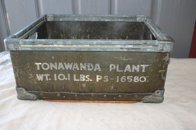 Vintage General Motors Plant Tonawanda NY Parts Assembly Line Bin Tote Create