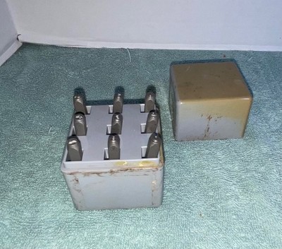 Vintage 0-8 Number Punch Set in Plastic Box Unbranded