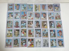 1968 1969 Topps MLB card lot 45 Each Card Top Loader &  Card Sleeves